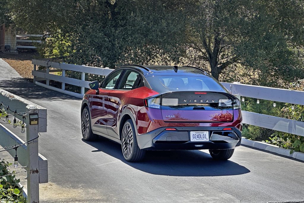 2026 Nissan Leaf - rear 3-4 on bridge