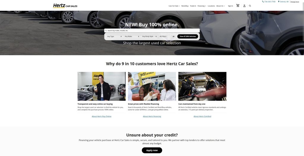HertzCarSales - screengrab
