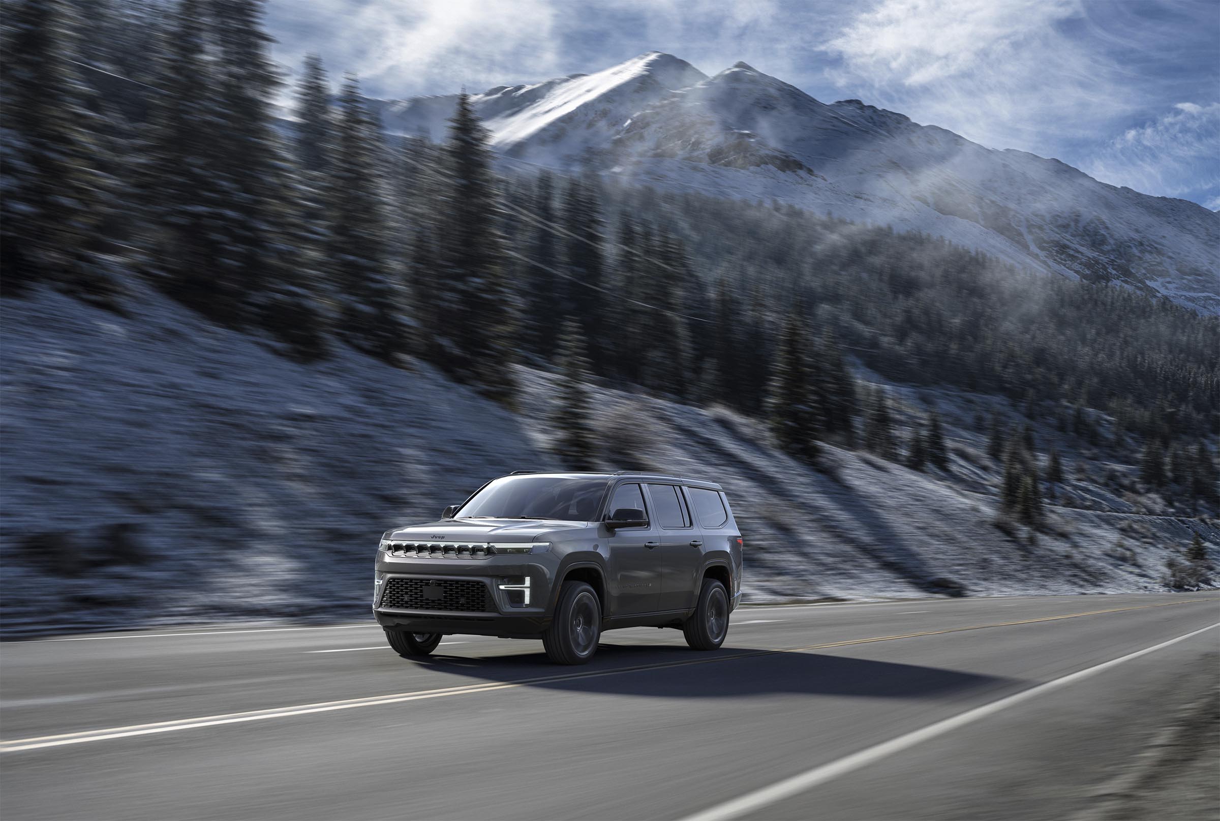 2026 Jeep Grand Wagoneer - driving w mountains