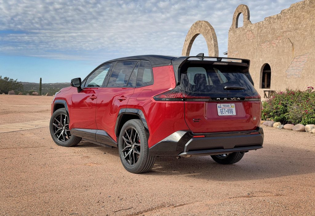 2026 Toyota RAV4 GR - posed by mission - rear 3-4 beauty shot