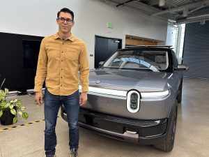 Rivian CEO RJ Scaringe - at MI Tech Center 10-6-25