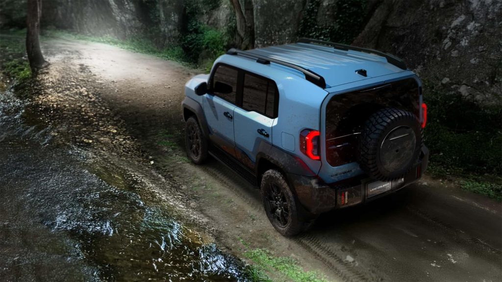 Toyota FJ Cruiser Concept - in woods rear 3-4
