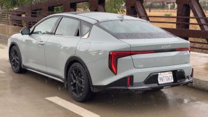 2025 Kia K4 GT rear 3-4 gray