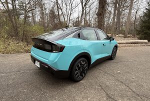 2026 Nissan Leaf Premium Plus rear 3-4