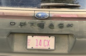 2026 Subaru Outback - dirty rear badge