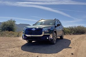 2026 Subaru Outback - low front with clouds