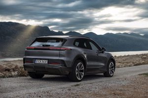 Porsche Cayenne Electric - rear 3-4 on road