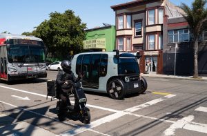 Zoox at intersection in SF