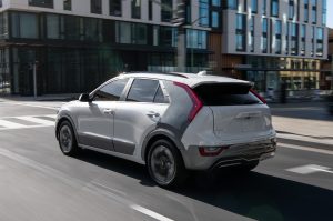 2025 Kia Niro EV rear driving REL