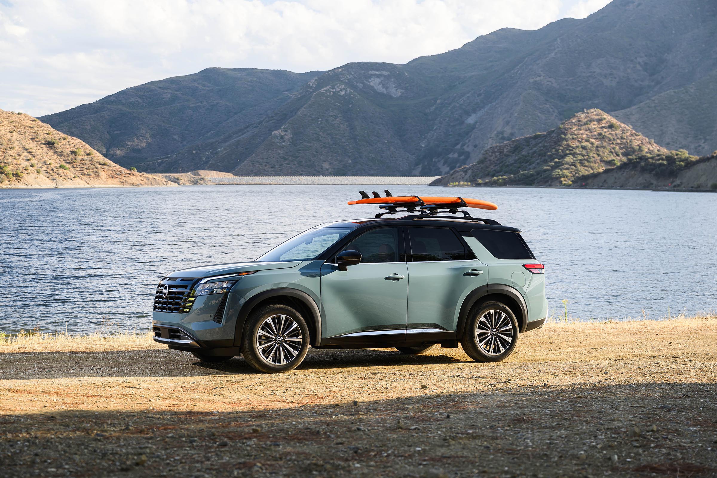 2026 Nissan Pathfinder -by lake hero shot REL