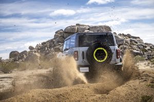 2027 Ford Bronco RTR - Johnson Valley rear 3-4 throwing sand
