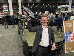 Dodge CEO Matt McAlear Nactoy trophy