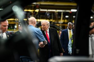 Trump meets Ford worker