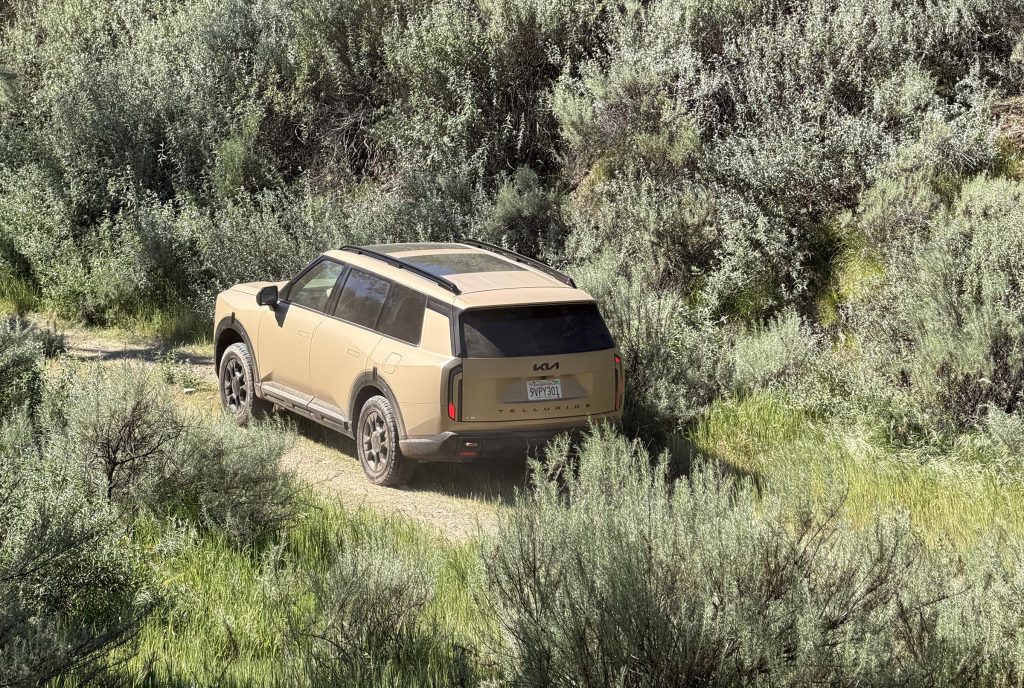 2027 Kia Telluride X-Pro - in woods rear 3-4
