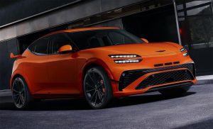 Genesis GV60 Magma - front 3-4