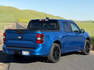 2026 Ford Maverick Lobo rear blue