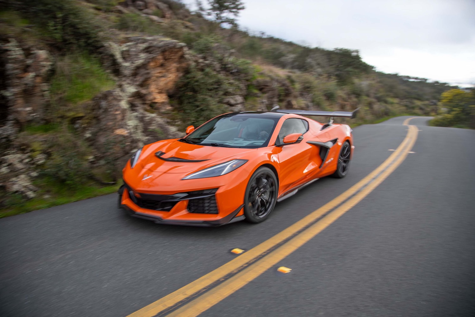 2026 Chevrolet Corvette ZR1X orange driving