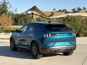 2026 Ford Mustang Mach-E Rally teal rear