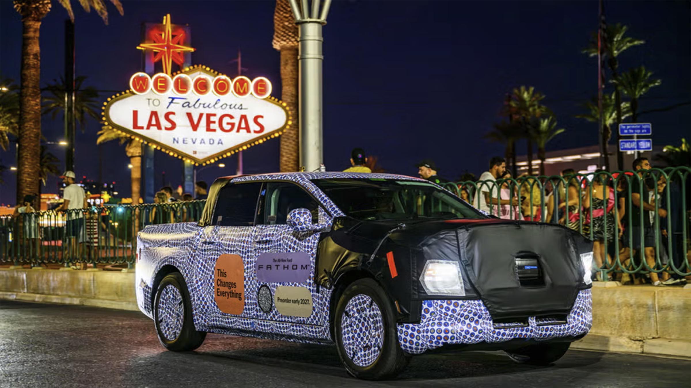 Ford Fathom in camo - on LV Strip hero