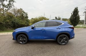 2026 Lexus NX 450h AWD blue side